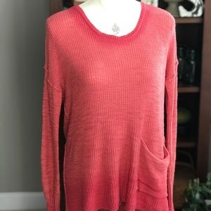 Anthropologie Moth "Uptown" Ombre Coral Thermal